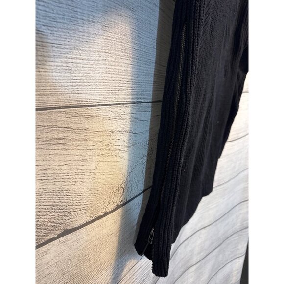 Caslon Ribbed Knit Sweater With Side Zippers Size M - Picture 3 of 5